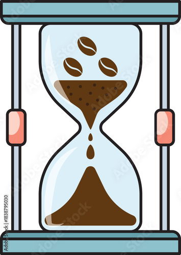 Illustration of a stylized bottle with maple liquid and pink-blue stopper. Ideal for packaging design, culinary visuals, and eco product branding in minimalist or educational contexts.