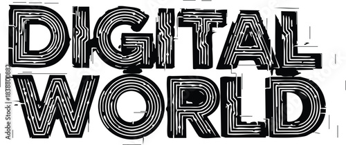 Futuristic Digital World Concept Art Exploring Technology and Connectivity in the Modern Age