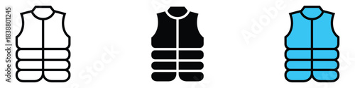 Vest jacket icon vector. life jacket, safety vest symbol. vector illustration.