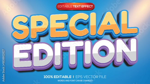 3D text effect special theme