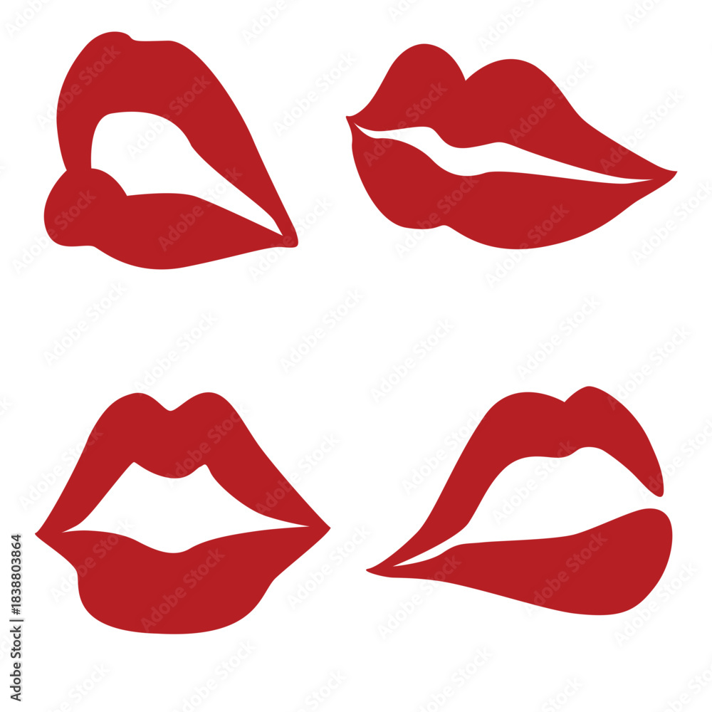 Foto red lips collection