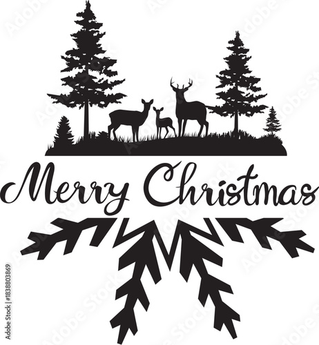 Vector Christmas Deer