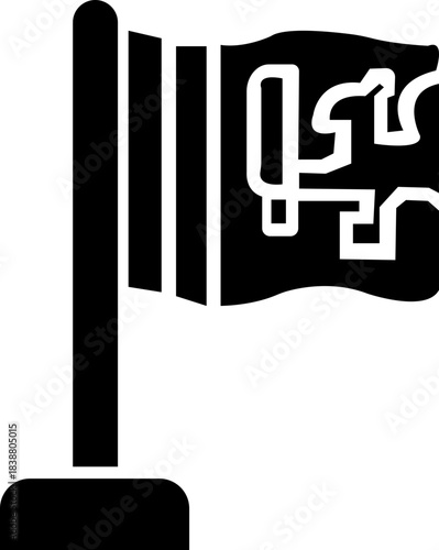 Sri Lanka flag icon in black flat design. Independence day or National day holiday concept. Decorations bunting flags for Sri Lanka. isolated on transparent background.