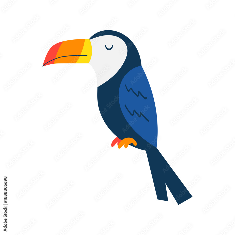 Fototapeta premium Illustration of a Cartoon Toucan