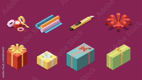 gift boxes birthday christmas valentine day holidays vector