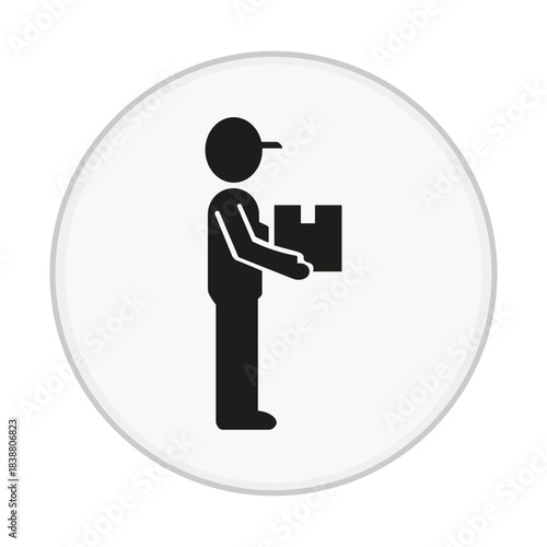 Person Carrying Box Icon