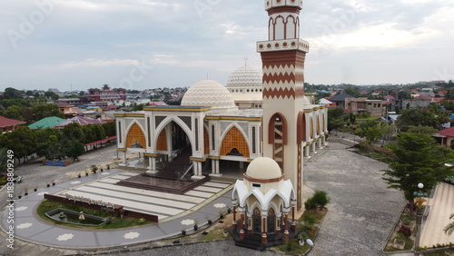mosque in the tanjung balai karimun of riau island indonesia