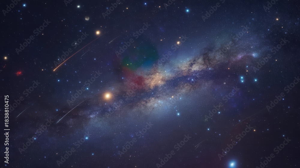 Fototapeta premium Realistic Starry Night Sky