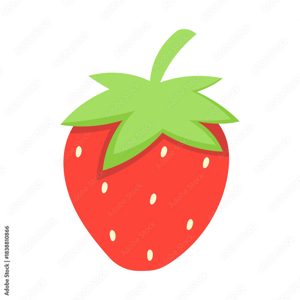 Obraz premium Illustration of a Red Strawberry