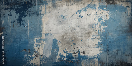 Dark blue abstract concrete wall background with rough aged vintage grunge texture featuring seamless.Grunge vintage unreadable paper texture background.