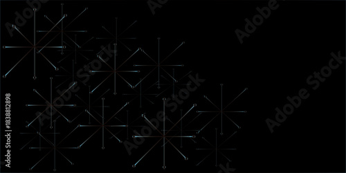 Colorful molecules background. Molecule or atom, neurons.polygonal shapes, connecting dots and lines. Connection structure. Big data visualization.