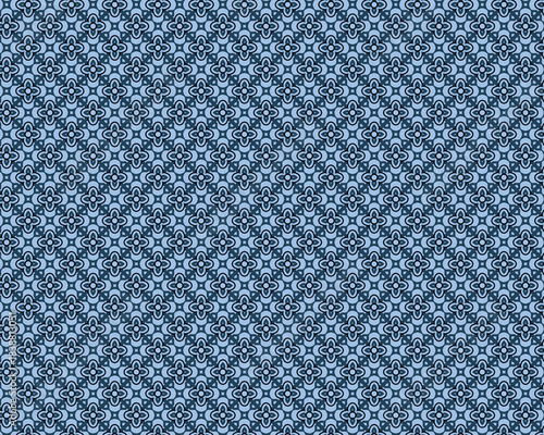 Wallpaper Mural Seamless pattern blue background texture abstract geometric ornamental wallpaper fabric textile design Torontodigital.ca