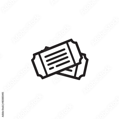 Event Ticket line art elegant clean graphic concept