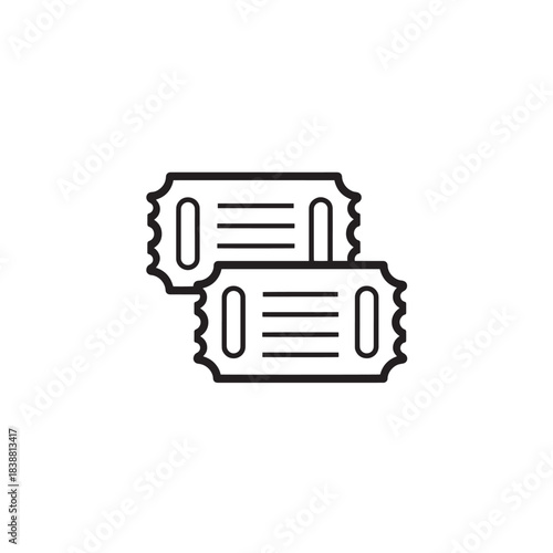 Event Ticket line art creative simple festival design