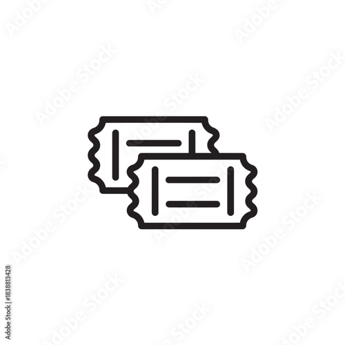 Event Ticket line art bold abstract celebration theme