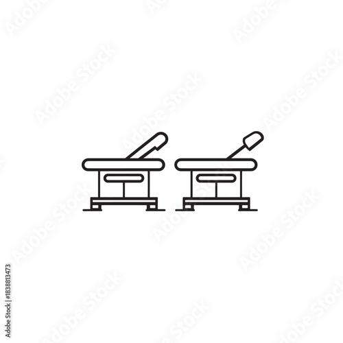 Examination Table line art artwork for hospital projects