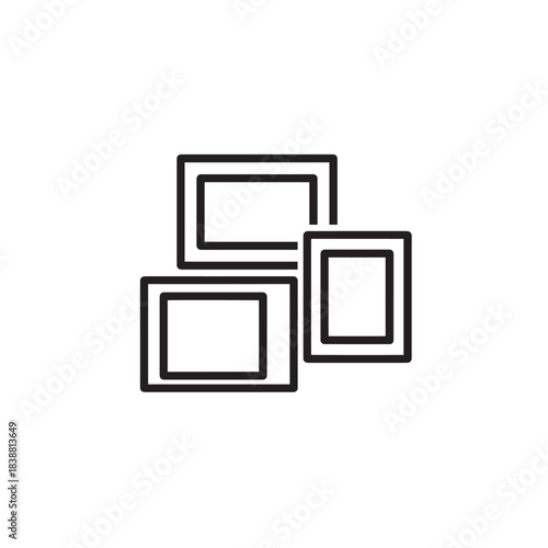 Family Photo Frame Capture Precious Moments Forever Line Art