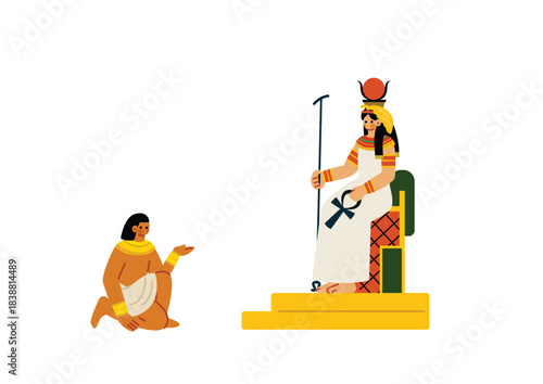 古代エジプトの女王のイラスト