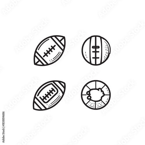 First Football American line art thrilling game action