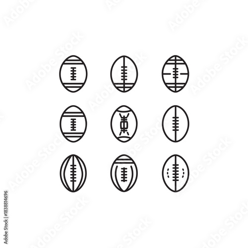 First Football American line art champions on field