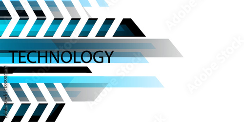 Abstract blue black futuristic cyber technology geometric modern creative design on white space background vector