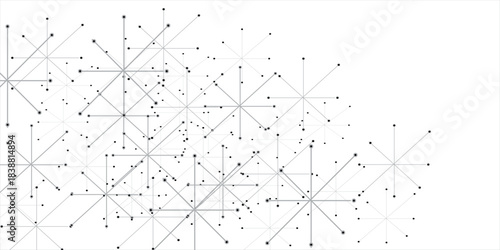 Colorful molecules background. Molecule or atom, neurons.polygonal shapes, connecting dots and lines. Connection structure. Big data visualization.