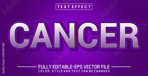 Cancer font Text effect editable