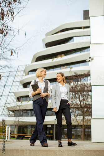 Business professionals walk...