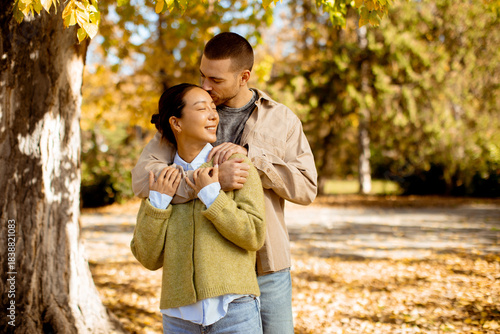 Couple enjoying a warm autu...