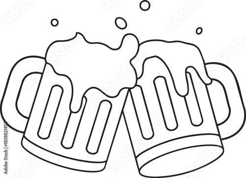 vector illustration of a beer mug