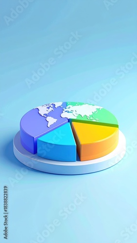 Colorful pie chart world representation (1)