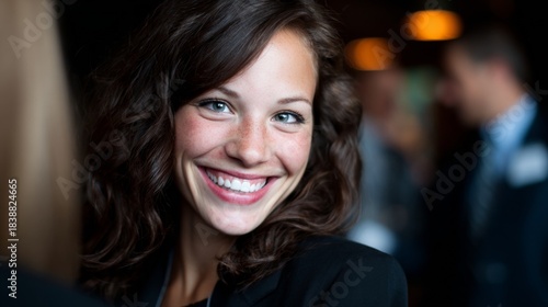 Wallpaper Mural Woman at party smiling Torontodigital.ca