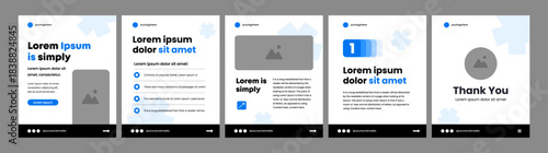Creative social media slide templates for carousels