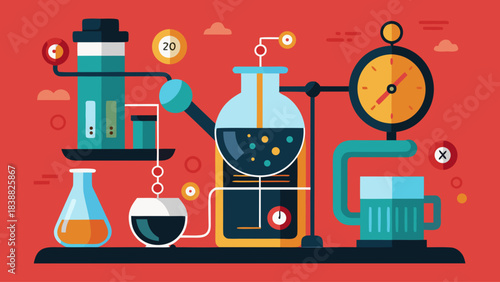 A colorful illustration of a lab with a clock on the right side. The clock is showing the time as 10:30