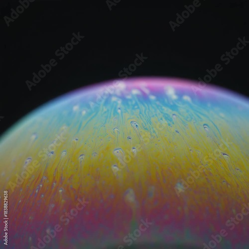 Ultra Slow Motion Macro: Iridescent Film Subtly Shifting Through Chromatic Rainbow Colors