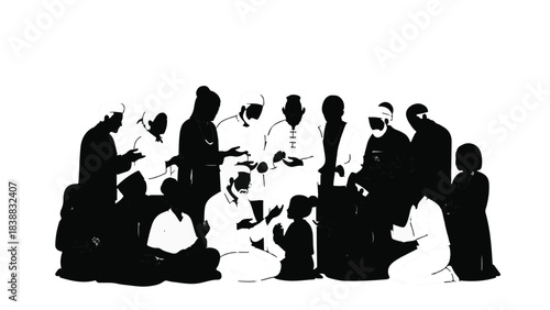 Diverse group of people gathered in a circle