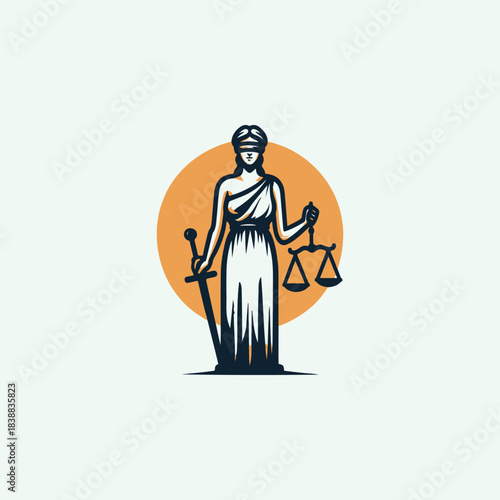 Themis Justice Goddess Logo