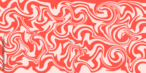 Red Coral Flowing Lines Background Wallpaper Design