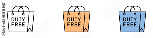 Duty Free Product icon vector. international commerce and tax exempt purchasing opportunities symbol. vector illustration.
