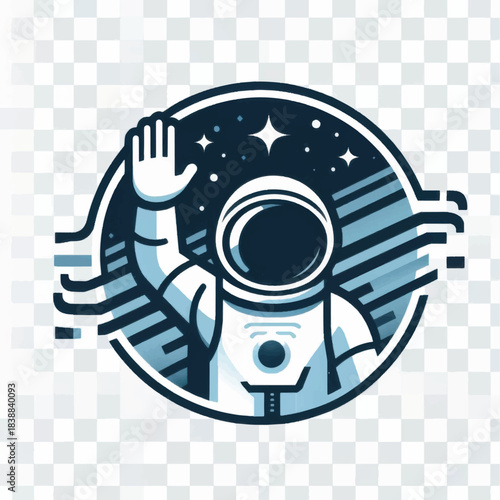 Astronaut Waving in Space A Symbol of Exploration and Discovery.