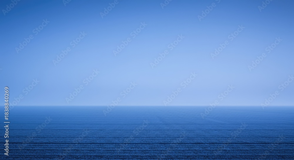Fototapeta premium Conceptual image of an expansive distant boundary line in soft blue and violet tones, suggesting limitless potential and future growth ,distance ,conceptual ,depth