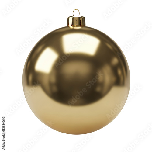 Shiny Gold Christmas Ornament Isolated on Black Background for Holiday Decorations and Festive Celebrations