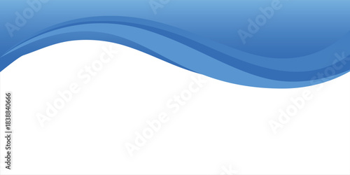 Blue Abstract Wave Background With Smooth Gradient and Fluid Curves for Design Projects eps10
