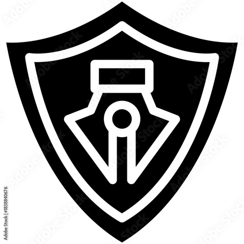 Shield and Pen Icon