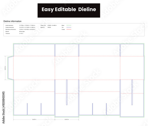 custom dimensions cartons six grids  dieline template box dieline die lines packaging custom dieline  box cardboard box dieline pizza box dieline printable product packaging layout,
