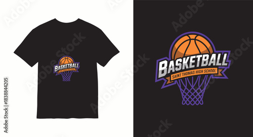 Graffiti basketball vector t-shirt design