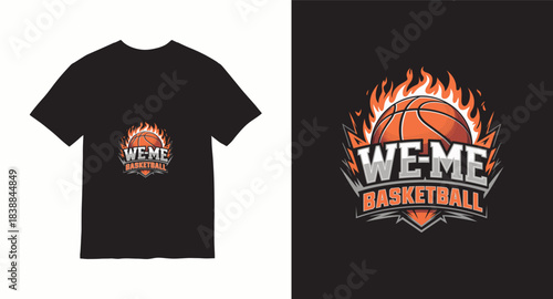 Graffiti basketball vector t-shirt design