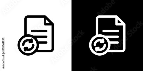 書類と更新マークのアイコン