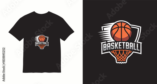 Graffiti basketball vector t-shirt design