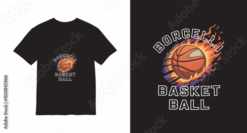 Graffiti basketball vector t-shirt design